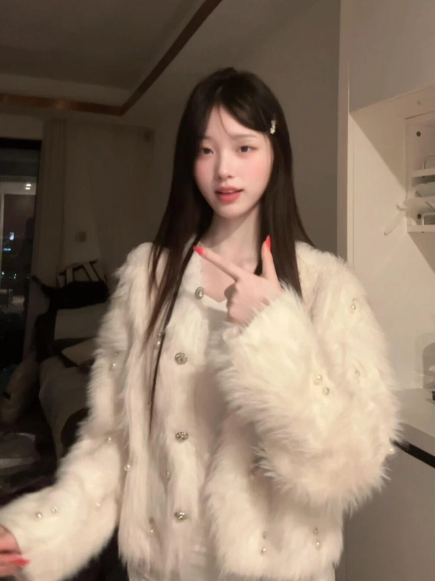 

Белый ор Свитер Jaet Женский Весенне-Осенний Мягкий Пушистый Утягивающий Верхняя Одежда Кардиган Топ Роскошный Sle V-ne Long Sve