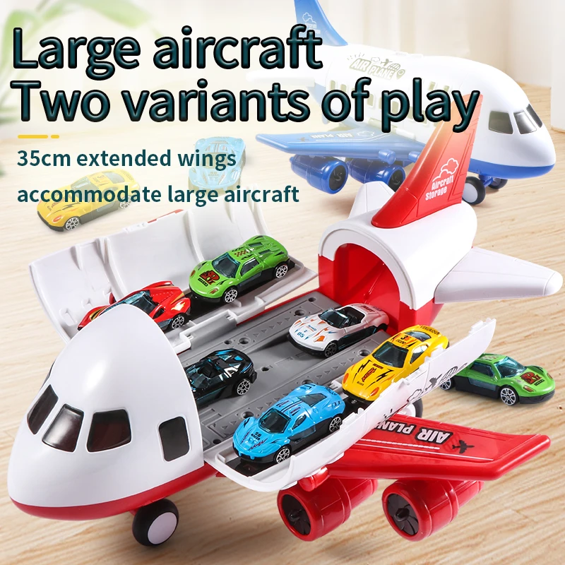 Children's toy airplane boy car large oversized drop-resistant puzzle multi-functional deformation simulated airliner model