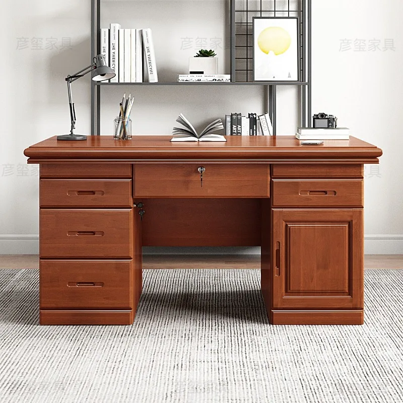 

Storage Reception Office Desk Wooden Modern Computer Drawer Office Desk Space Saving Aesthetic Scrivania Commercial Furniture