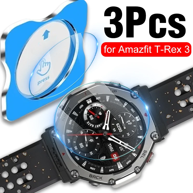 

1/3/5 PCS Premium Tempered Glass For Amazfit T-Rex 3 Easy Install Screen Protector for Active2 Square Smartwatch Protective Film