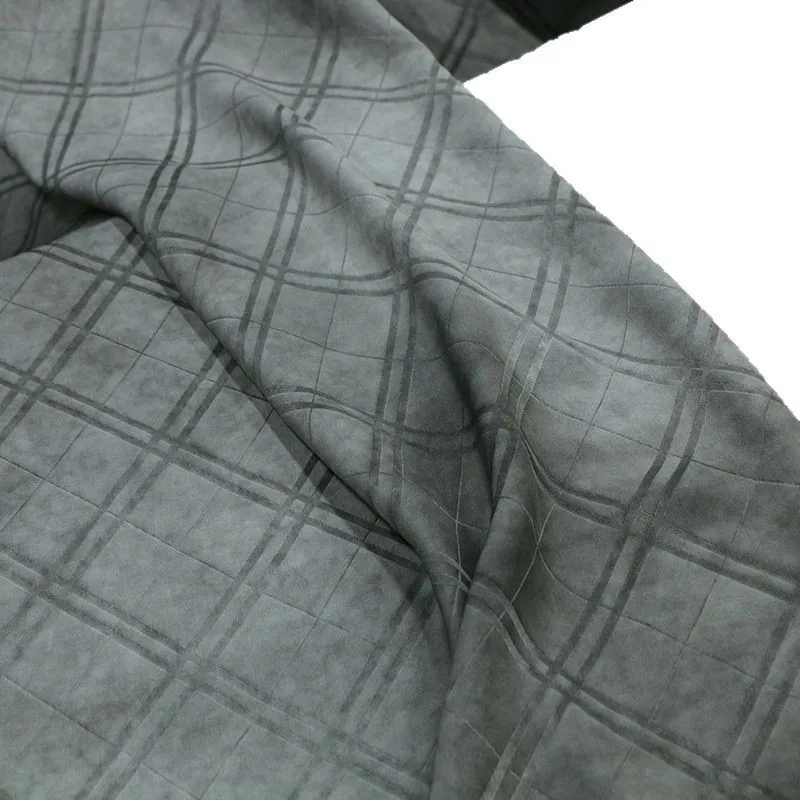 Diamond-shaped silk sambo satin jacquard fabric with dirty dyeing technique cold-dyed and stir-fried a niche