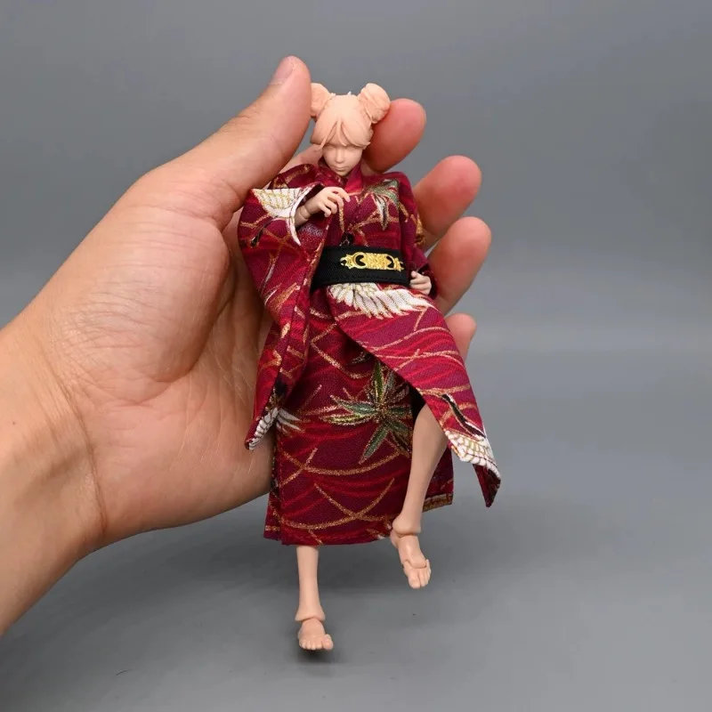 1/12 Maßstab Weibliches Kimono-Bademantel-Kleidungsset Modell Passend für 6'' Soldier Fury NT-04 CFTOYS Romankey Actionfigur-Körper – Detail 5