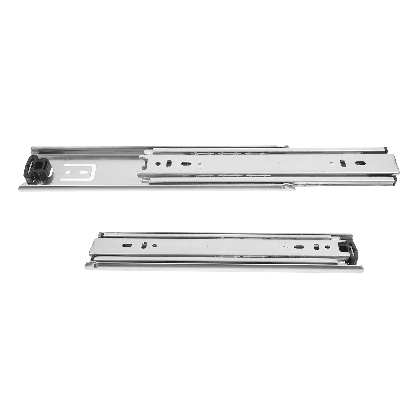 

2Pcs Drawer Slide Track Stainless Steel Heavy Duty Full Extension Metal Cabinet Rails For Kitchen Storage Furniture