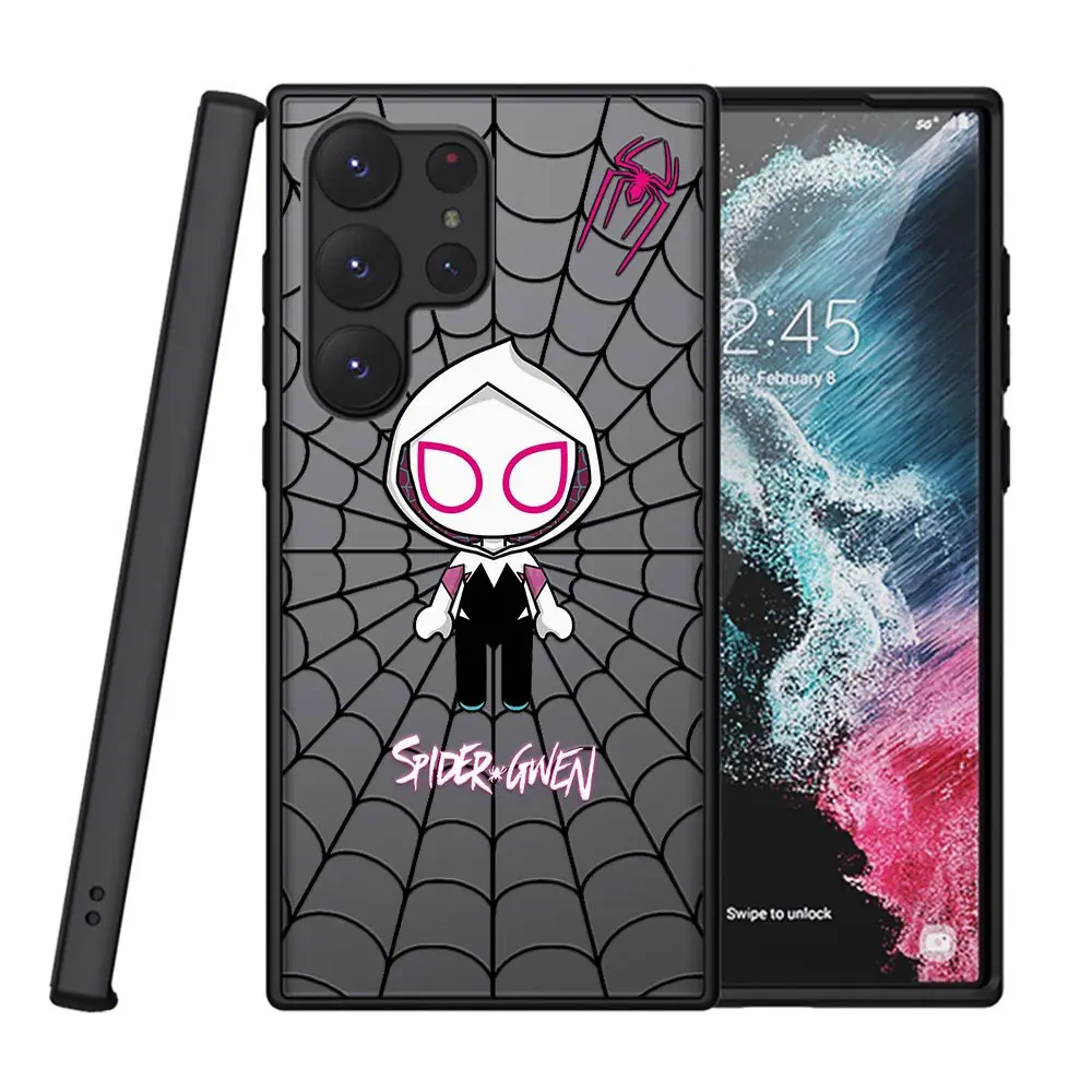 Marvel Hero Matte Clear Fundas per Samsung S23 Ultra Case Galaxy S20 FE S21 S22 Ultra 5G S10 S8 S9 Plus Cover Spider-Man Ironman