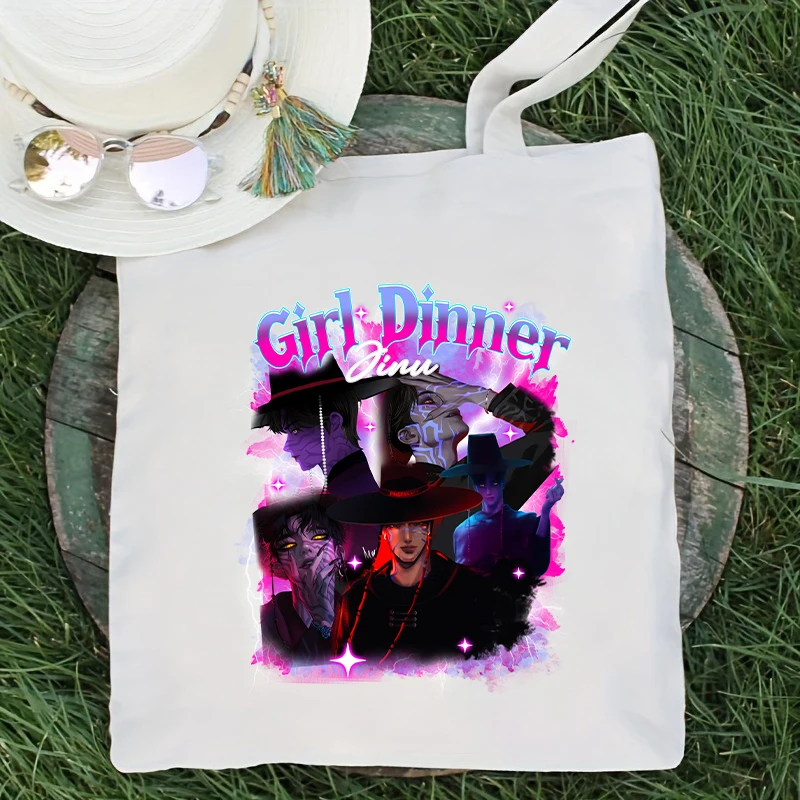 Moda Cool Tema musicale KPop Demon Hunters Stampa Borsa a tracolla da donna in tela Kawaii Cartoon Ragazze Ragazzi Borsa stile semplice Regali