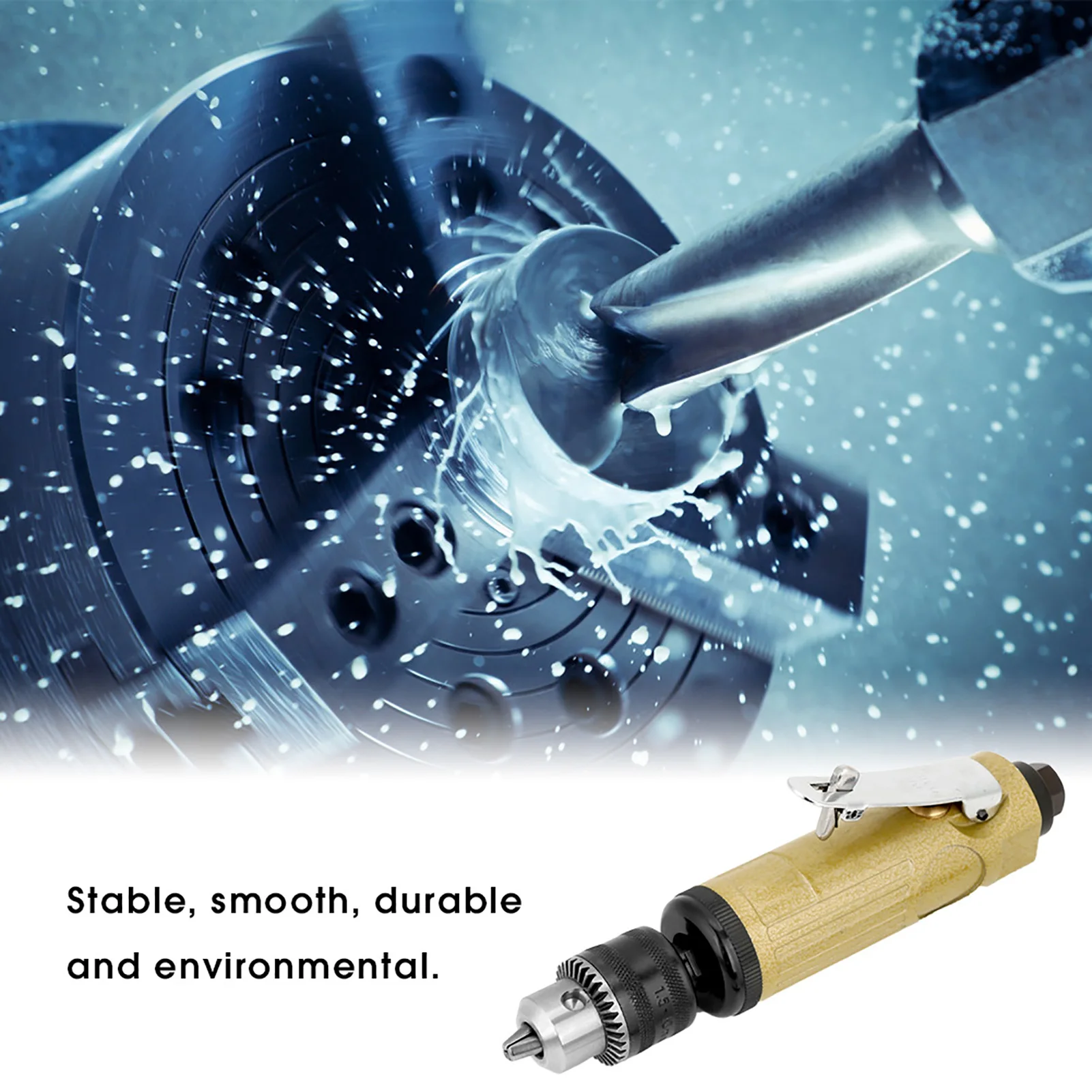 3/8 High Speed Straight Air Power Drill Pneumatic Drilling Tool 22000rpm Pneumatic,Drill§Straight,Pneumatic,Drill§Straight,Air,