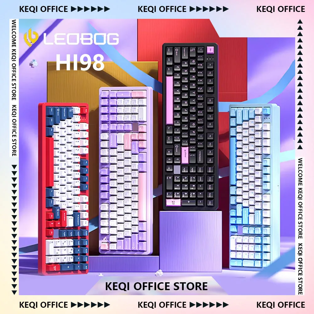 

LEOBOG Hi98 Mechanical Keyboard Wired Aluminum Gaming Keyboard PBT Keycaps RGB PC/FR4 Positioning Plate Custom Pc Accessory