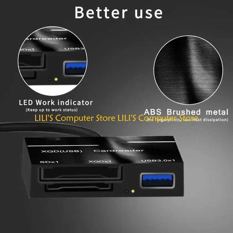 كاميرا A52B قارئ بطاقة XQD/SD، قارئ بطاقة الذاكرة USB Hub