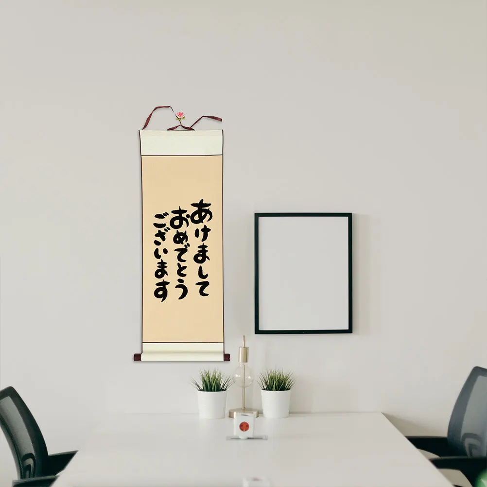 

2Pcs Calligraphy Scroll Paper Half Raw Rice Suitable Brush Painting Writing Durable Blank Wall Hanging Art Accessory