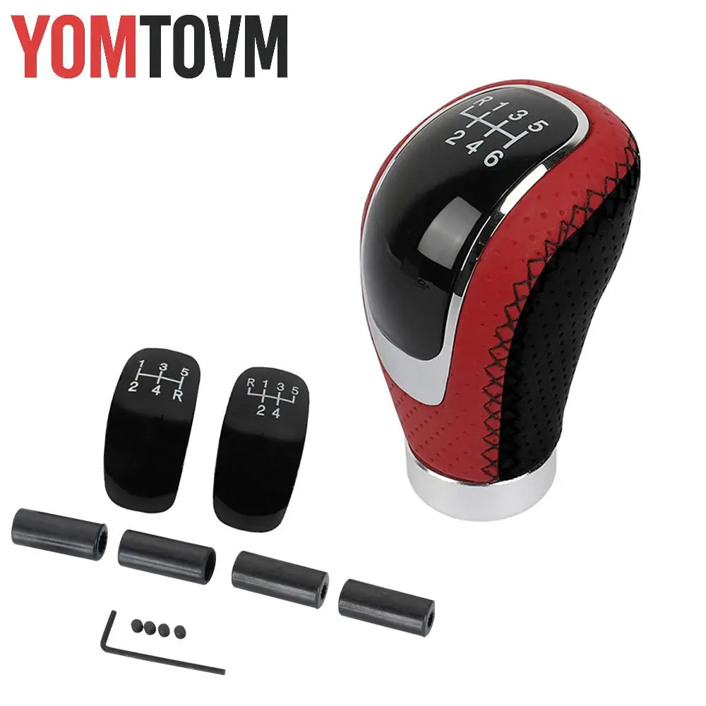 

5/6 Speed Universal PU Leather Gearshift Manual Car Gear Shift Knob Lever Replacement Modified Stick Head Gear Shift Knob
