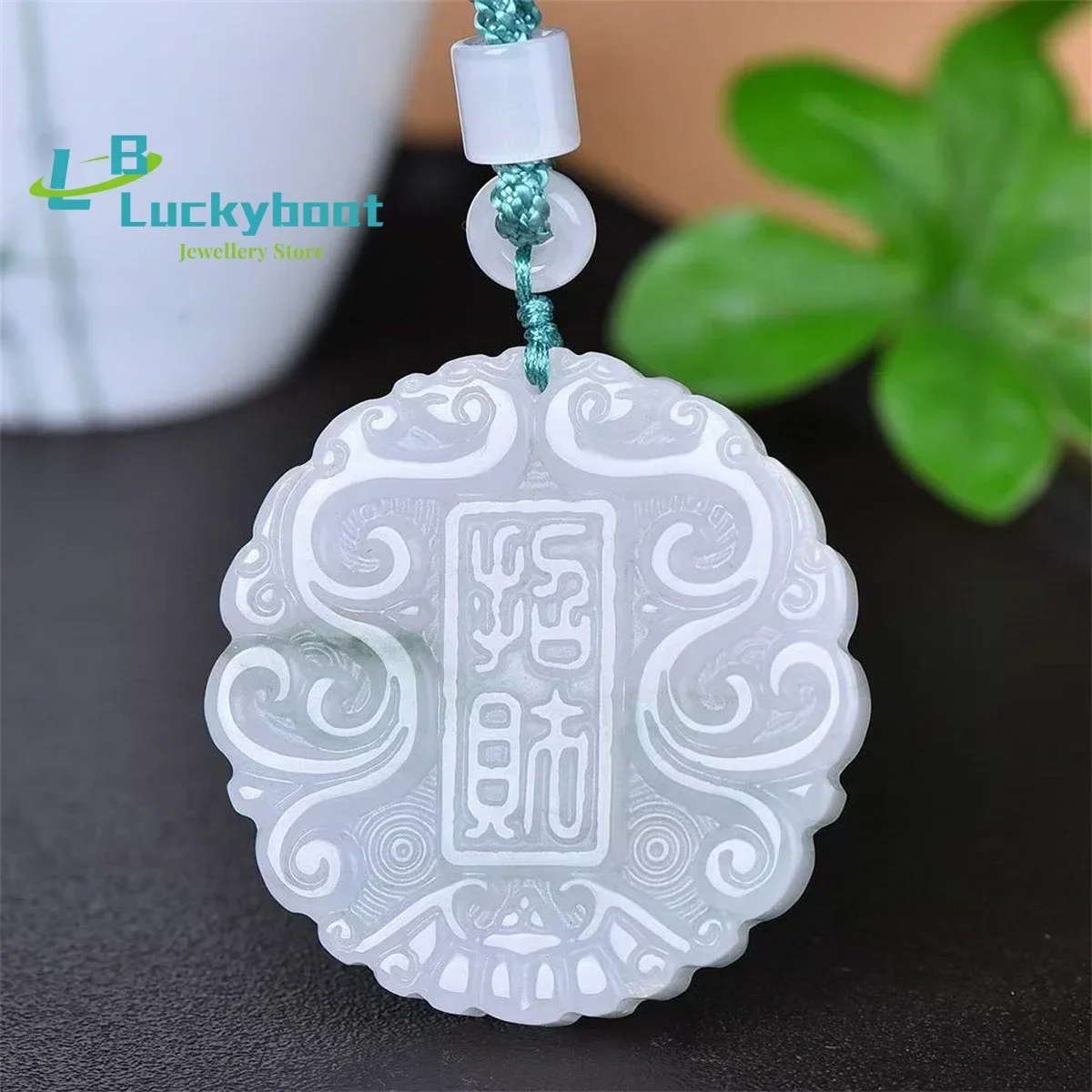 Natural Tianshan Cui Zhaocai Pendant is Simple Personalized Fashionable Exquisite and Versatile for Men and Women