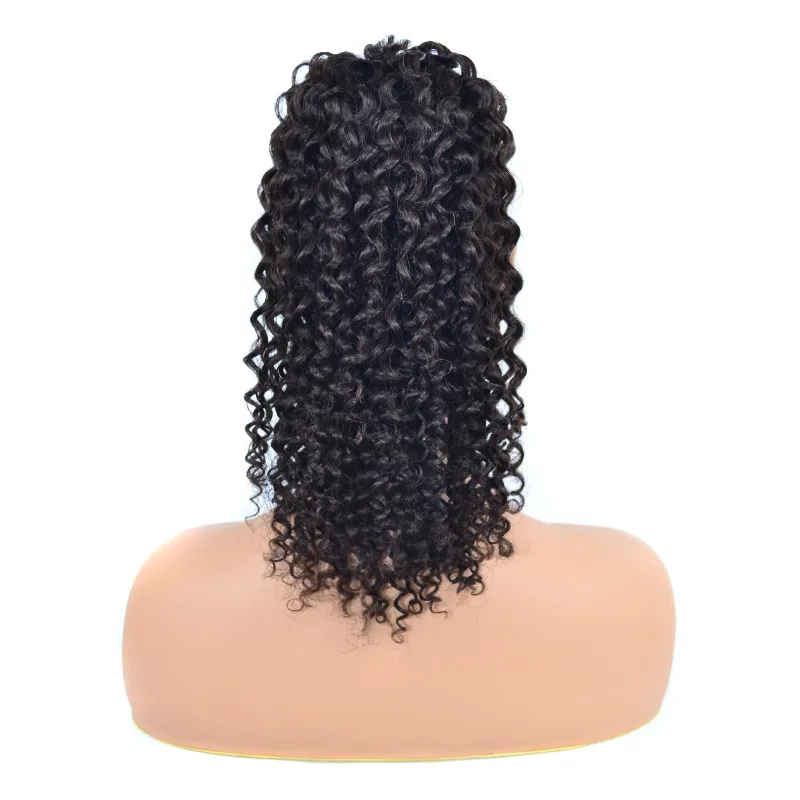 شعر حقيقي غريب موجة سحب حبل شبكة مطاطية شعر حقيقي ذيل حصان 4 #    مظهر طبيعي خفيف الوزن ومتين وسهل الصيانة