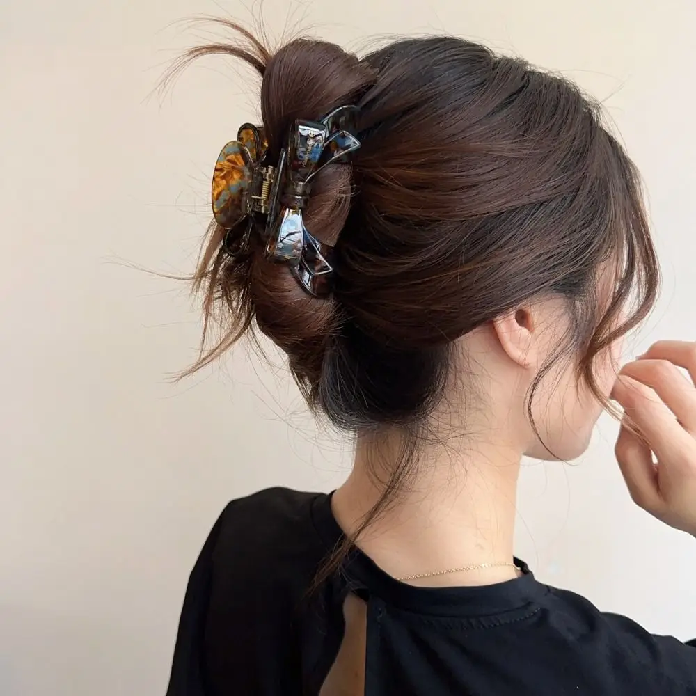 

Acetate Acetic Acid Bow Hair Claw Small Korean Style French Shark Clip High Ponytail Clip Geometry Hair Crab Clip
