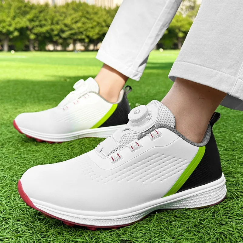 

Luxury Brand Men Golf Training Shoes Designer Sport Shoes Mens Non-Slip Golf Training Shoe Man Quick Lacing Golf Sneakers Mens