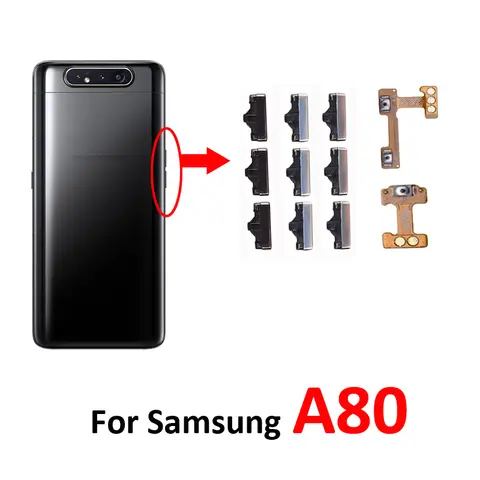 Para Samsung Galaxy A80 A805 A805F A805N teléfono nuevo botón de volumen de encendido apagado hacia arriba abajo tecla de Control pieza de cable flexible interno