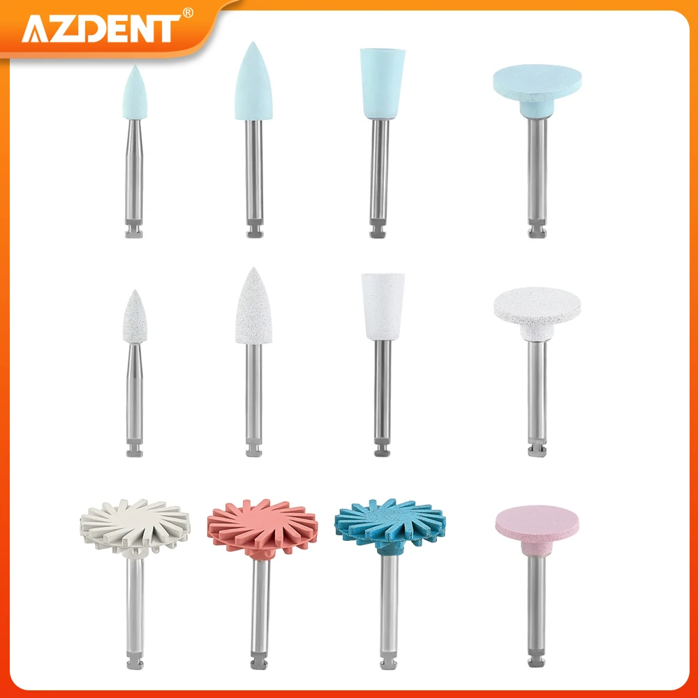 12 sztuk / pudełko Dental RA Rubber Resin Polishing Wheel AZDENT Composite Resin Grinding and Polishing Set Spiral Polishing Wheel Kit