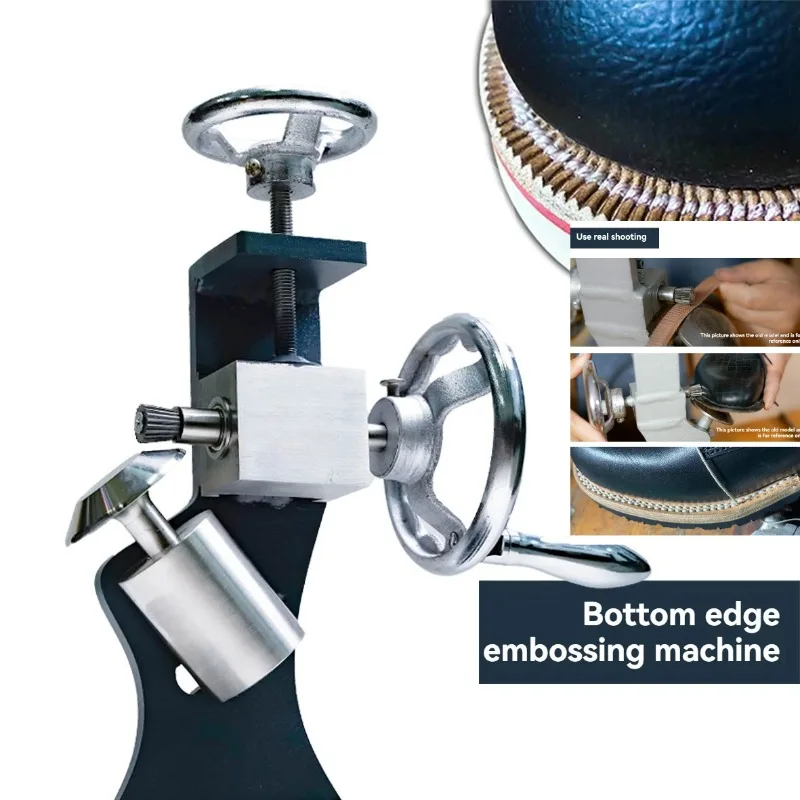 Bottom Edge Embossing Machine Shoe Edge Embossing Machine DIY Handmade Shoe Leather Strip Edge Embossing Machine with Rollers