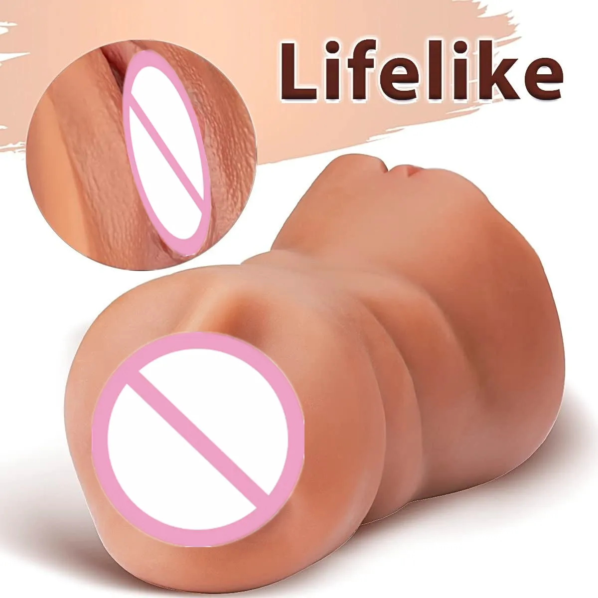 3D Flesh The Light Male Masturbation Artificial Vagina Ass mxxxx Silicone 3 In 1 Adult Sex Toy Doll For Man Pocket Pussy Ass view 2
