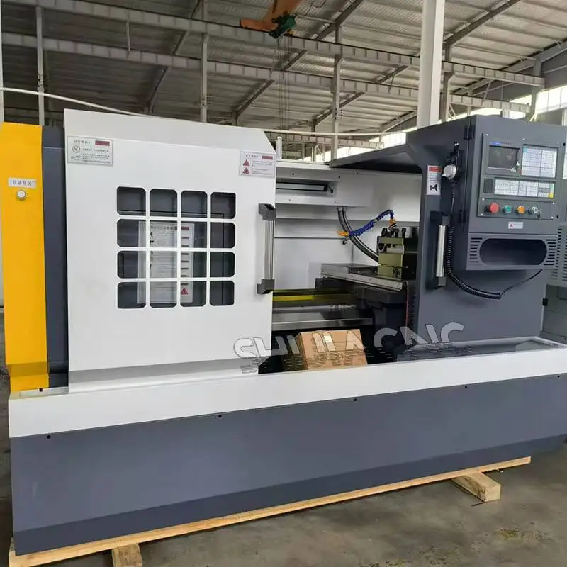 Ck6140 مخرطة سرير مسطحة أوتوماتيكية Hine تستخدم تحول معدني أفقي مع محرك نظام التحكم Fanuc CNC للبيع