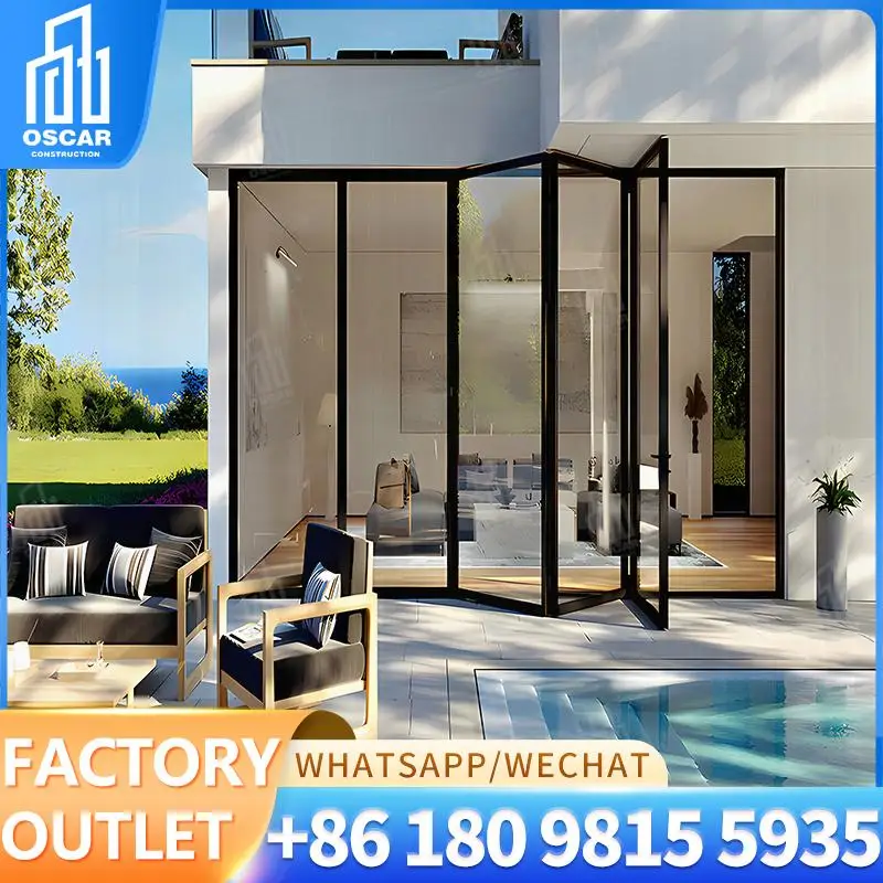 

Customizable Factory Made Double Folding Doors Ideal for US Office Spaces Creative Solution Bifold Door