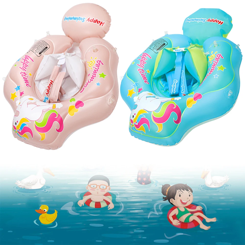 Baby Buoy Beach Accessories Pool Float Ring Inflatable Kids Trainer Infant Swimming Sunshade Swim Child Summer Circle Seat Rings