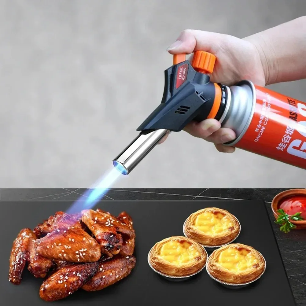 Welding Gas Torch Flame Gun Burner Nozzle Flamethrower Butane Burner Outdoor Camping BBQ Brazing Torch Kitchen Cooking Burner