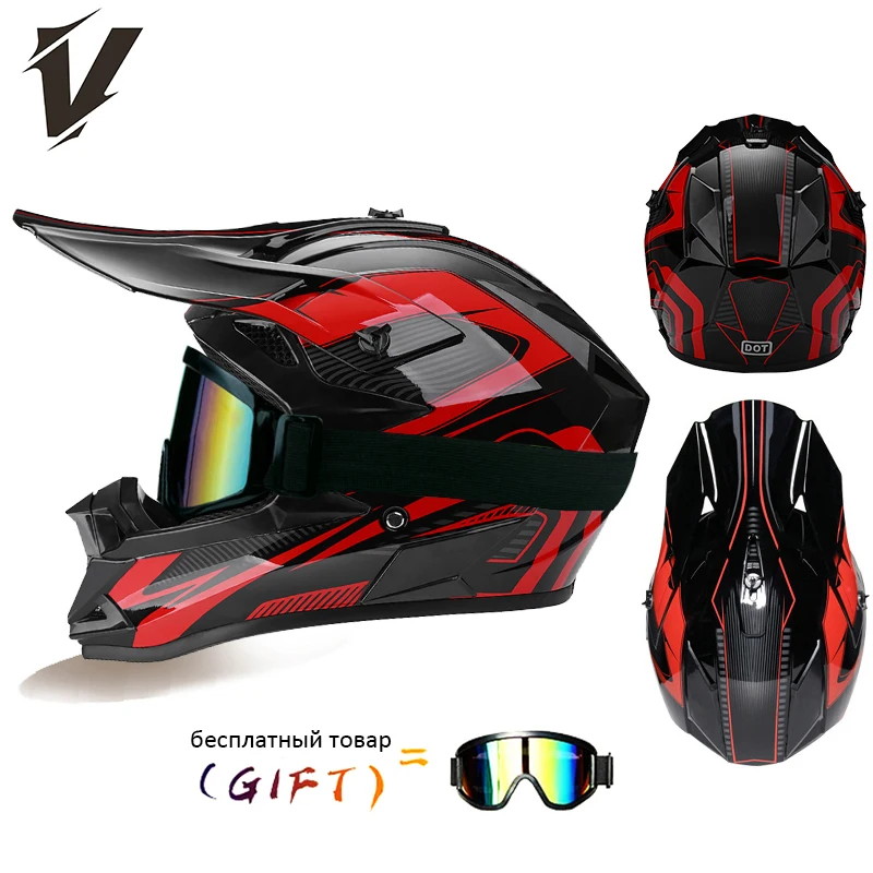 

VGV 166 Rally helmets extremely breathable adaptable independent goggles anti-stifling no pressure on the head DOT/ECE certified
