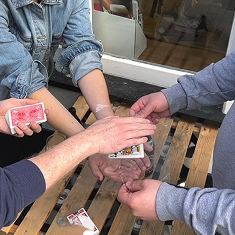 The Fall By Noel Qualter Magic Tricks Card-Thru-Window Close Up Illusions Gimmicks Props Amazing Visual Card Penetration Magia