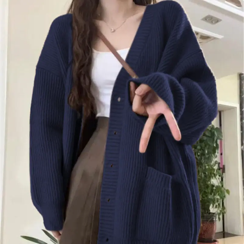 

Sweaters Jumpers Cardigans Womens Japanese Harajuku Subculture Alternative Ripped Detail Loose-Fit Concert Festival Rock Punk OL