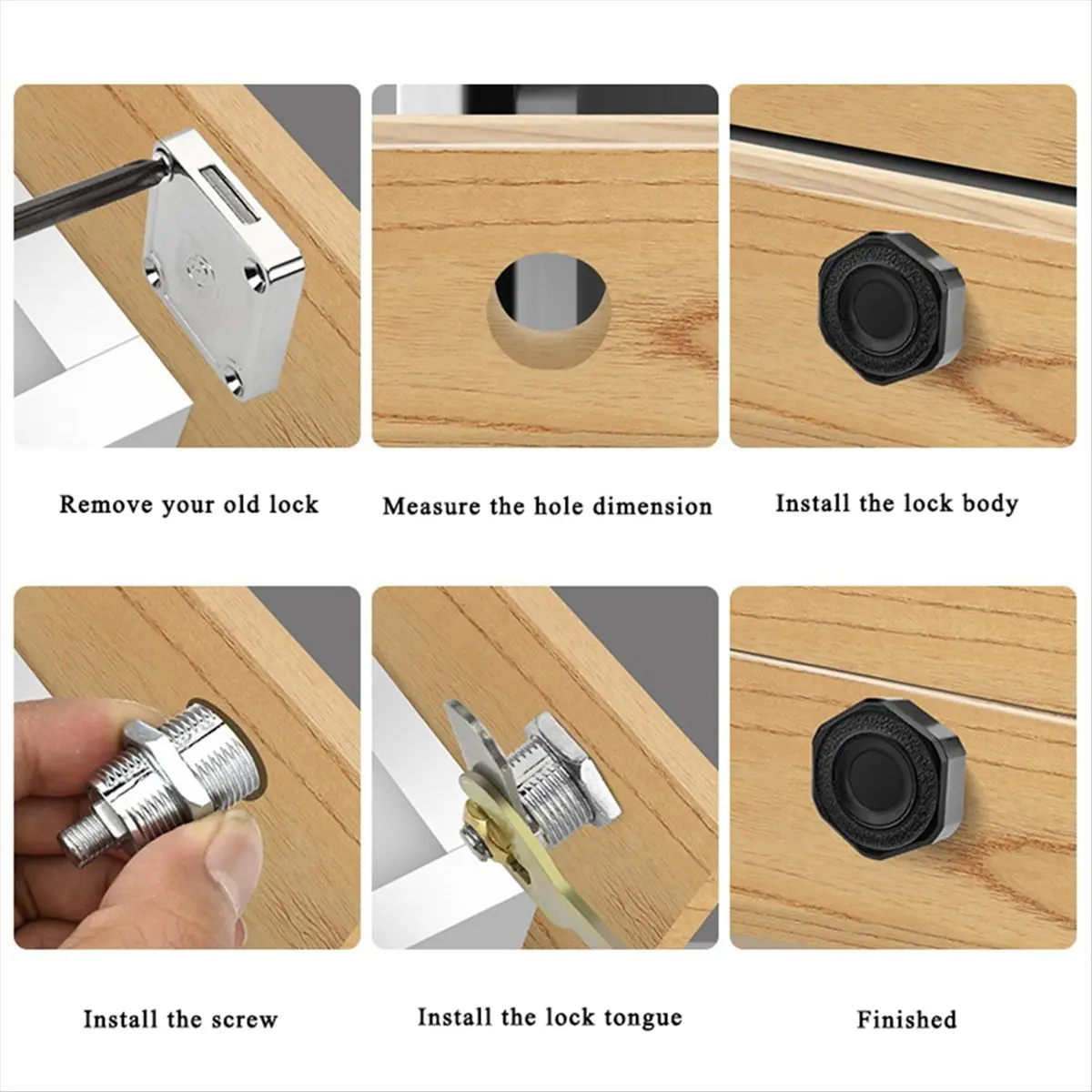

[On Sale]Tuya SmartLife APP Remote Control Smart Fingerprint Cabinet Drawer Strongbox Mailbox Electric Lock Black L20mm