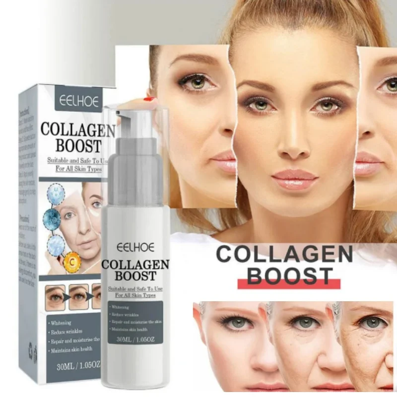 

5 Collagen Boost Serum Anti-Aging Dark Spot Corrector Anti-wrinkle Face Cream Fade Fine Lines Women Skin Safe Harmless Care