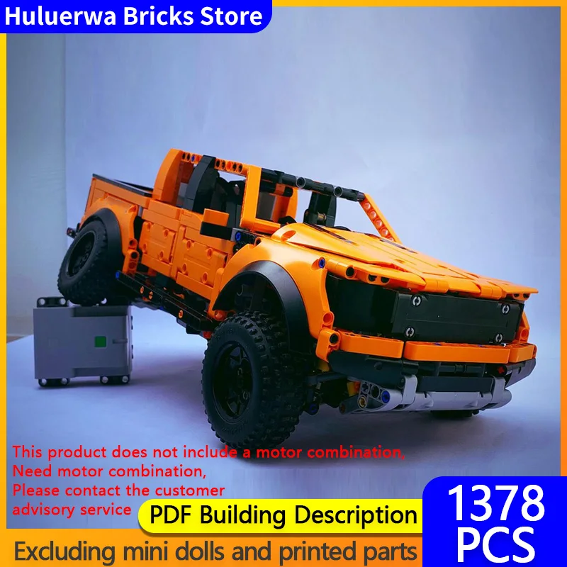 

Модель скоростного гоночного автомобиля MOC, строительные кирпичи, Raptor, внедорожник, модульная технология, подарки, праздник, сборка, детские игрушки, костюм