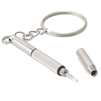 Steel Glasses Screwdriver Eyeglass Screwdriver Watch Repair Kit with Keychain Portable Hand Tools Precision Screwdriver Tools