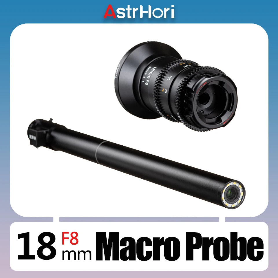 

AstrHori APS-C 18mm F8 Macro 2X Probe Camera Lens Front Waterproof Design for Macro Photogtaphy with Sony E RF EF XF Z M43 L