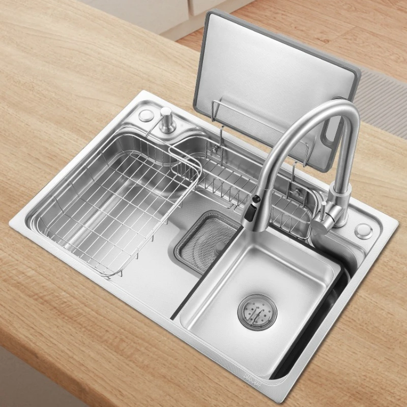 Multi-functional Kitchen Sinks Stainless Steel Hand-stretched Kitchen Sinks Product Home Improvement Fregaderos De Cocina ZY40SC