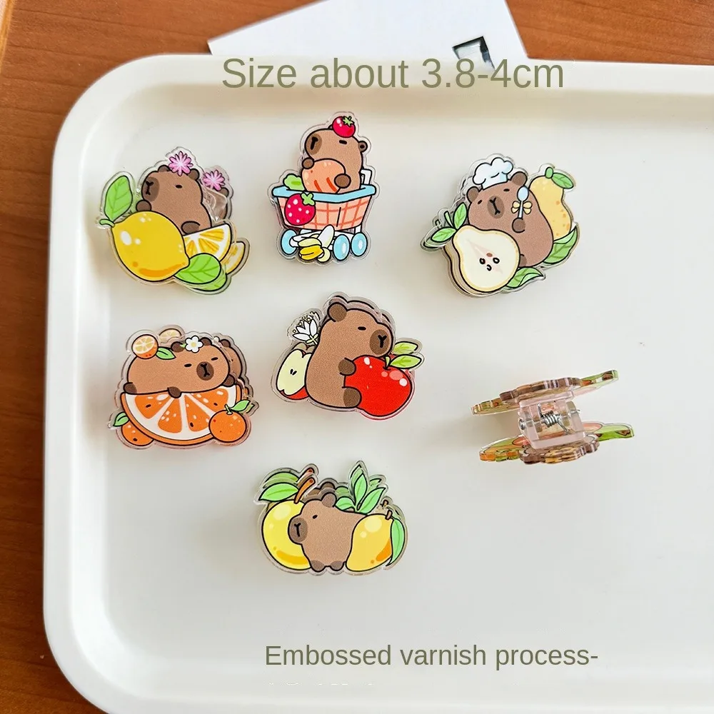 Capybara คลิปหนีบกระดาษสไตล์การ์ตูนใช้งานได้จริงเครื่องเขียนสำนักงานอุปกรณ์การเรียนรู้คลิปปิดผนึกคลิป PP ขนาดเล็ก