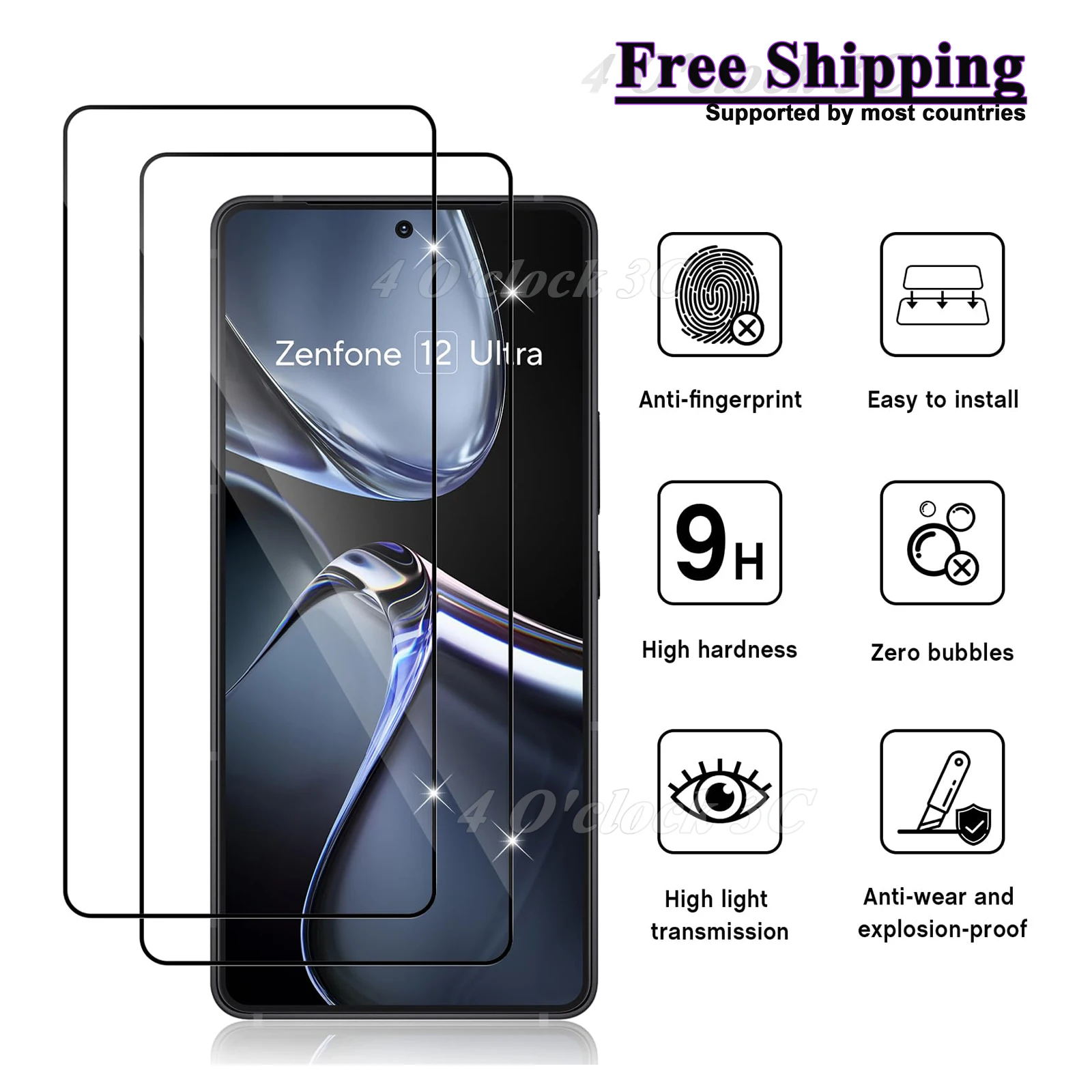 

For Zenfone 12 11 Ultra 6.78 inch Screen Protector Tempered Glass Crystal Mica 9H HD Clear Transparent