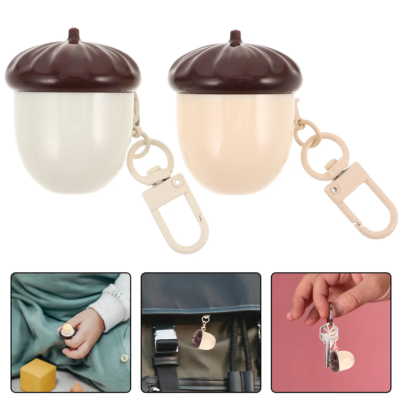 

2Pcs Kids Lip Balm Adorable Chestnut Design Hydrating Nourishing Moisturizer Non-Greasy Portable for School Outdoor Use Toddlers