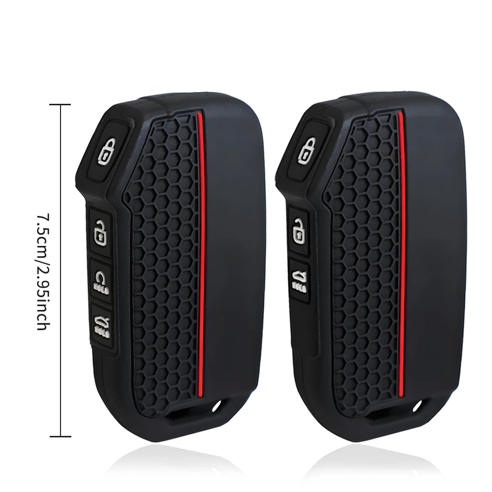 غطاء حافظة مفتاح السيارة عن بعد من السيليكون لكيا سبورتاج 2023 لكيا راي سورينتو سول تيلورايد سيراتو 2020 K5 K8 2022 حامي فوب #6