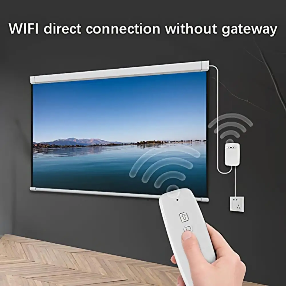 Electric Switch Manual Control Wireless Support Assistant Alexa Wifi Home Theater Projector Screen Switch Tuya