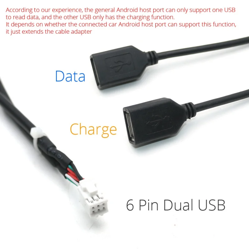 4 6 8 Pin Universal Car Radio Connector Dual USB Cable Adapter for Android Head Unit Navigation Multimedia