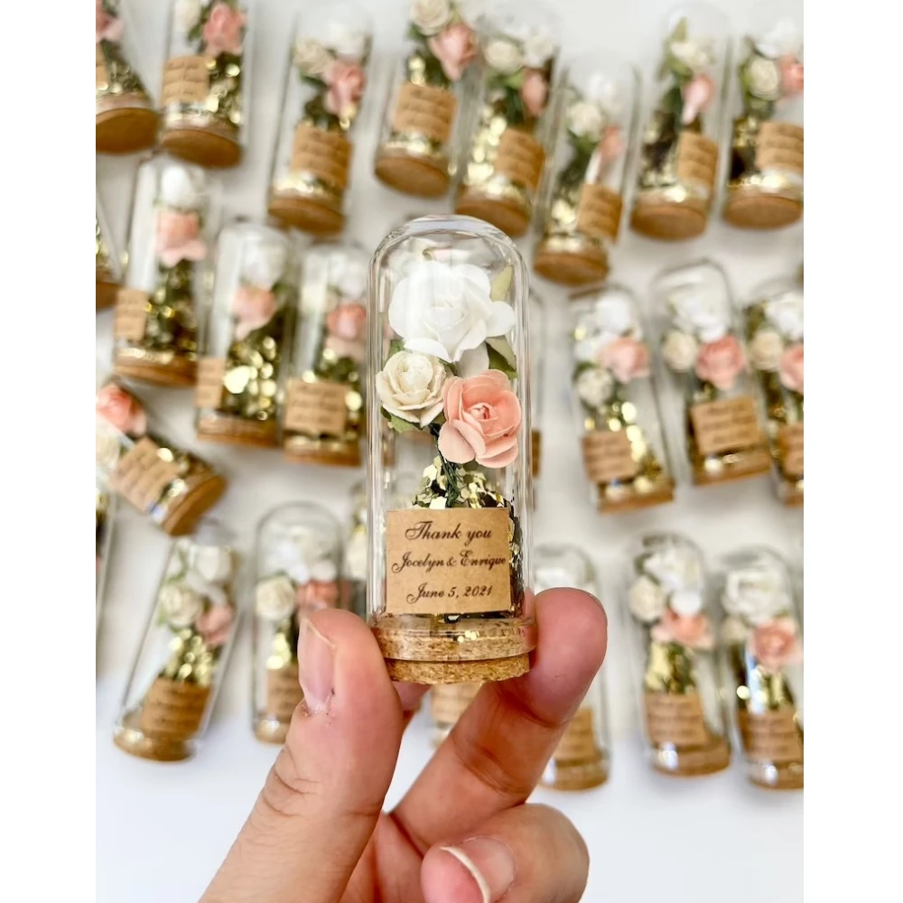 Custom Wedding Favors for Guests, Wedding Favors, Glass Dome Cloche, Beauty and the Beast, Pa, 10 Pcs