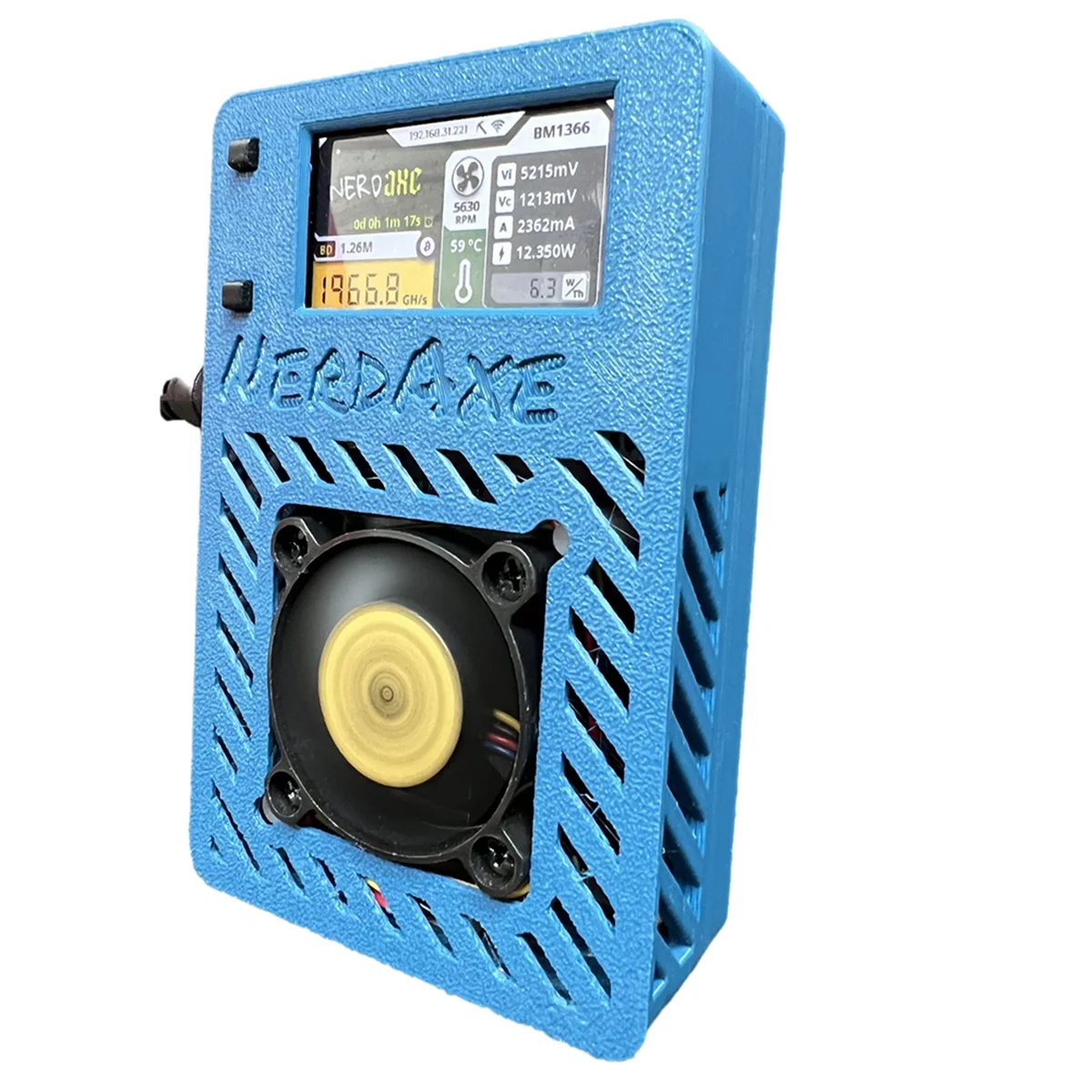 NerdAxe Miner Nerdminer 500Gh/S S19XP BM1366 ASIC Bitaxe Bitcoin Mini Miner 1.9 polegadas Display Loteria Mineração EUA PLUG