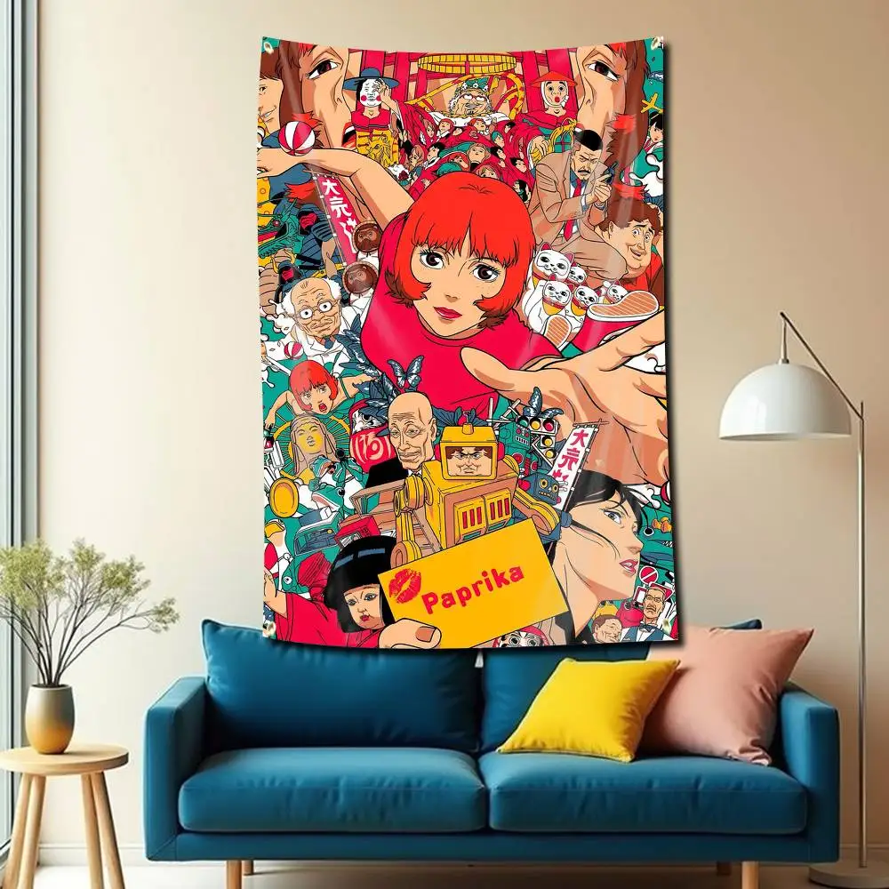 Dream-Jumper P-Paprika Anime Flag Tapestry Banner for Bedroom Living Room Outdoor Camping Custom Supported