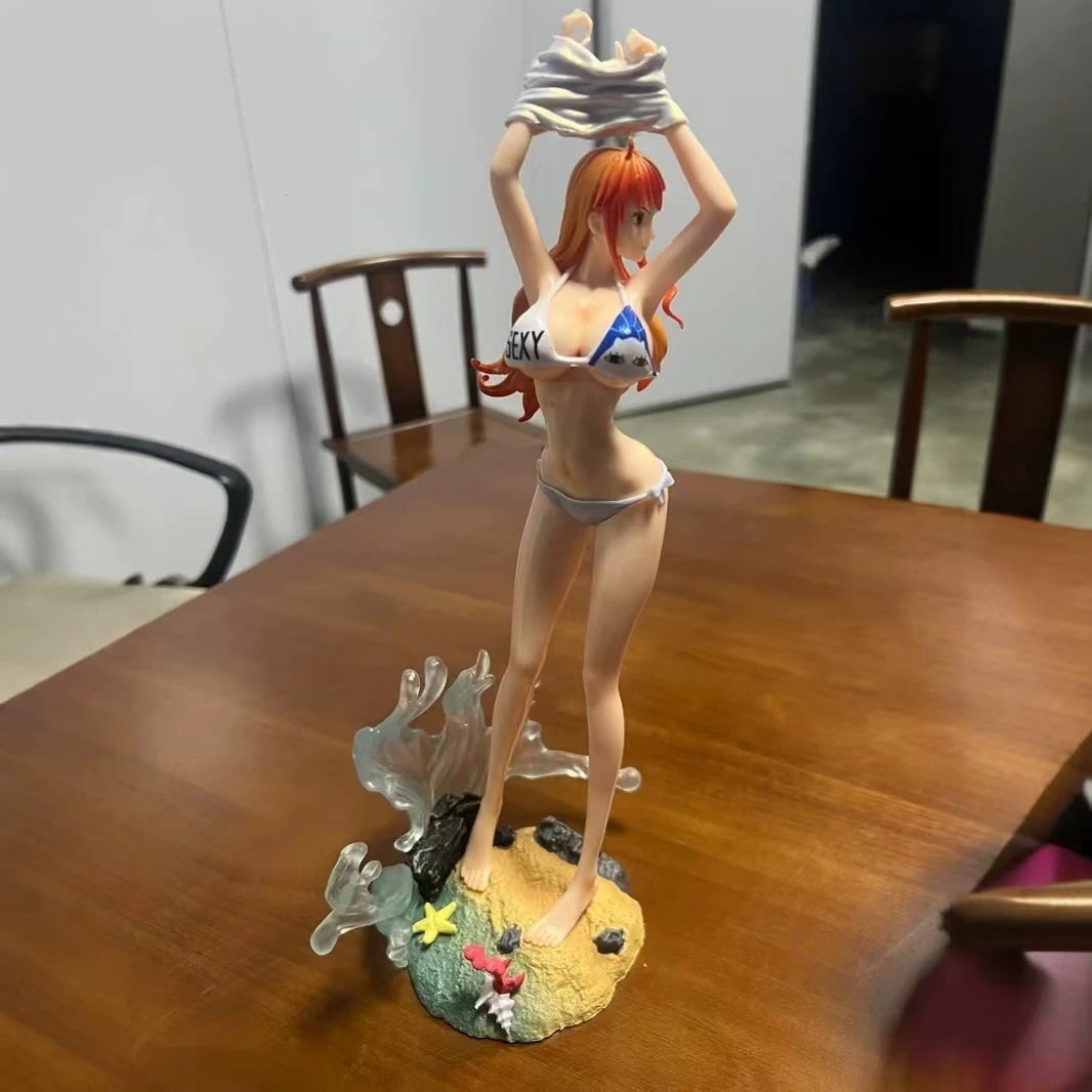 Figurka Nami w stroju kąpielowym - modna figurka anime, model postaci z kreskówki, ozdoba dla chłopców, prezent anime, lampa 3D, figurka anime