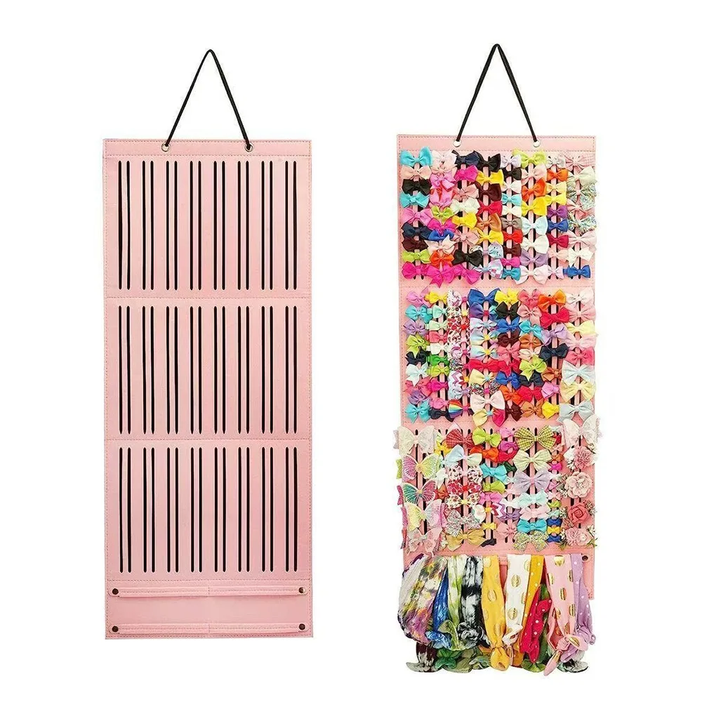 

Large Capacity Hair Accessory Storage Bag Felt Wall-mounted Hair Clip Storage Hanger Space Saving Headband Holder