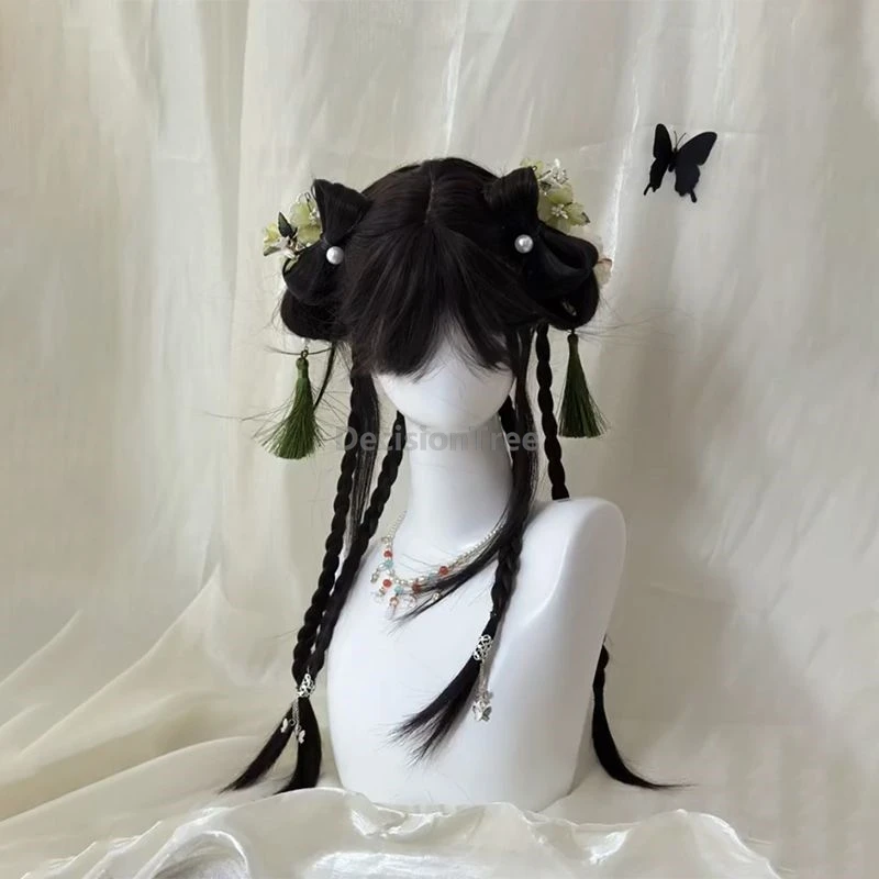 كعكة شعر قديمة لطيفة ومتعددة الاستخدامات للفتيات من جيانغنان لعام 2025، شعر مستعار طويل مريح للاستخدام اليومي #2