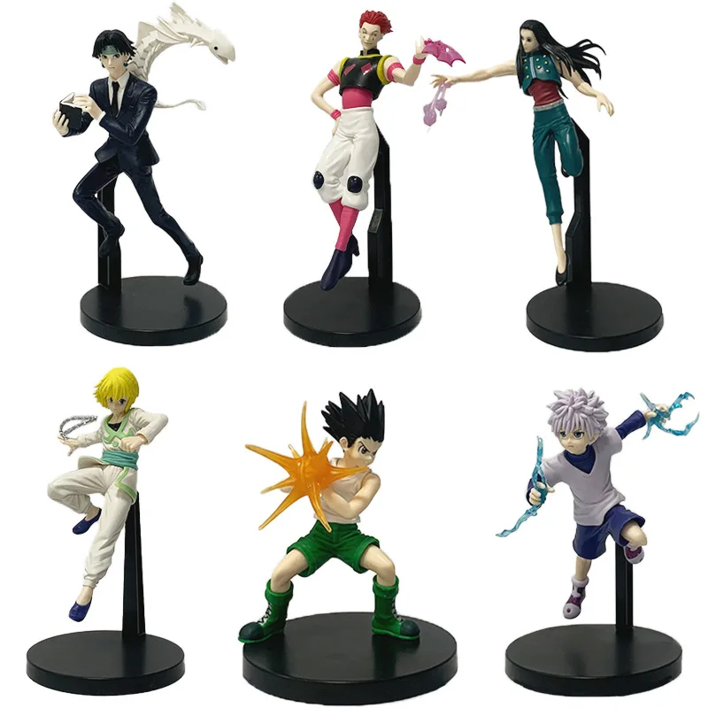 Heiße Anime Hunter×Hunter Figuren: Hisoka Morow, Chrollo Lucilfer, Kurapika, Killua Zoldyck, Gon Freecss Actionfiguren, PVC-Modell Spielzeug Geschenke