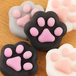 Mini TPR Cat Paw Squeeze Toy Cat Foot 3D Fidget Toy Slow Rebound Stress Relief Decompression Toy Kid Toys antistress foot