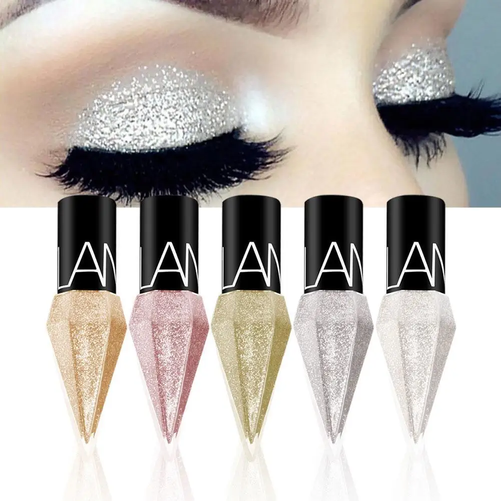 

5Pcs Diamond Eye Shadow Liquid Eye Shadow Pearlescent Sequins MakeUp Smooth Mini Fine Brush Eyeliner Cosmetic Lasting